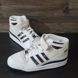 New Adidas Originals Forum Mid White Marble‎ Womens Sneakers Size 8 Athletic